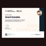 Avani Maam International Teachers' Olympiad Certificate of Merit